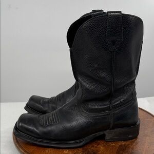 Ariat Boots Mens 9 D 10009591 Black Leather Western Rambler Bomber Cowboy Square